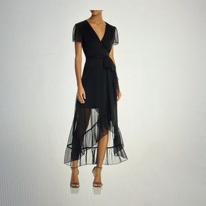 NWOT Wayf Ruffle Short Sleeve Wrap Dress